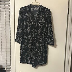 Old Navy Black Floral Jumpsuit
